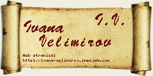 Ivana Velimirov vizit kartica